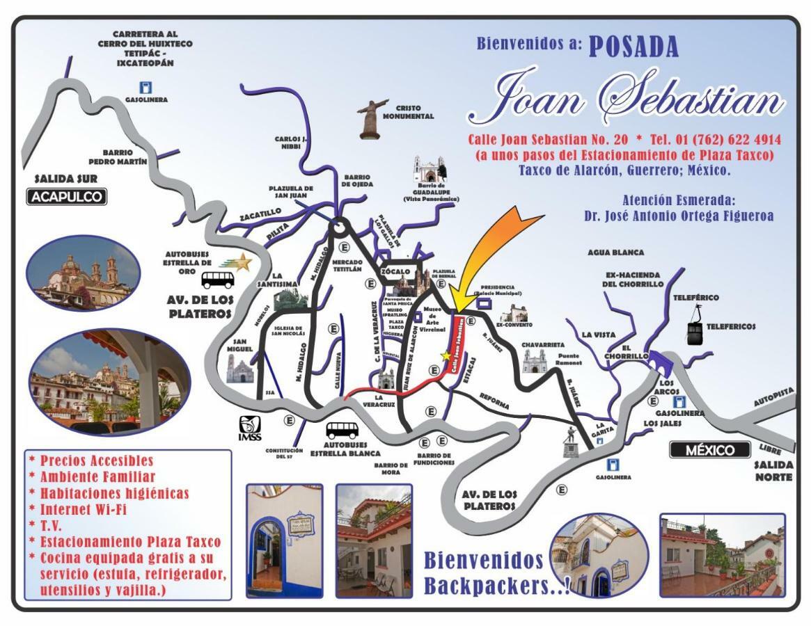 Posada Joan Sebastian تاكسكو دي الاركون المظهر الخارجي الصورة